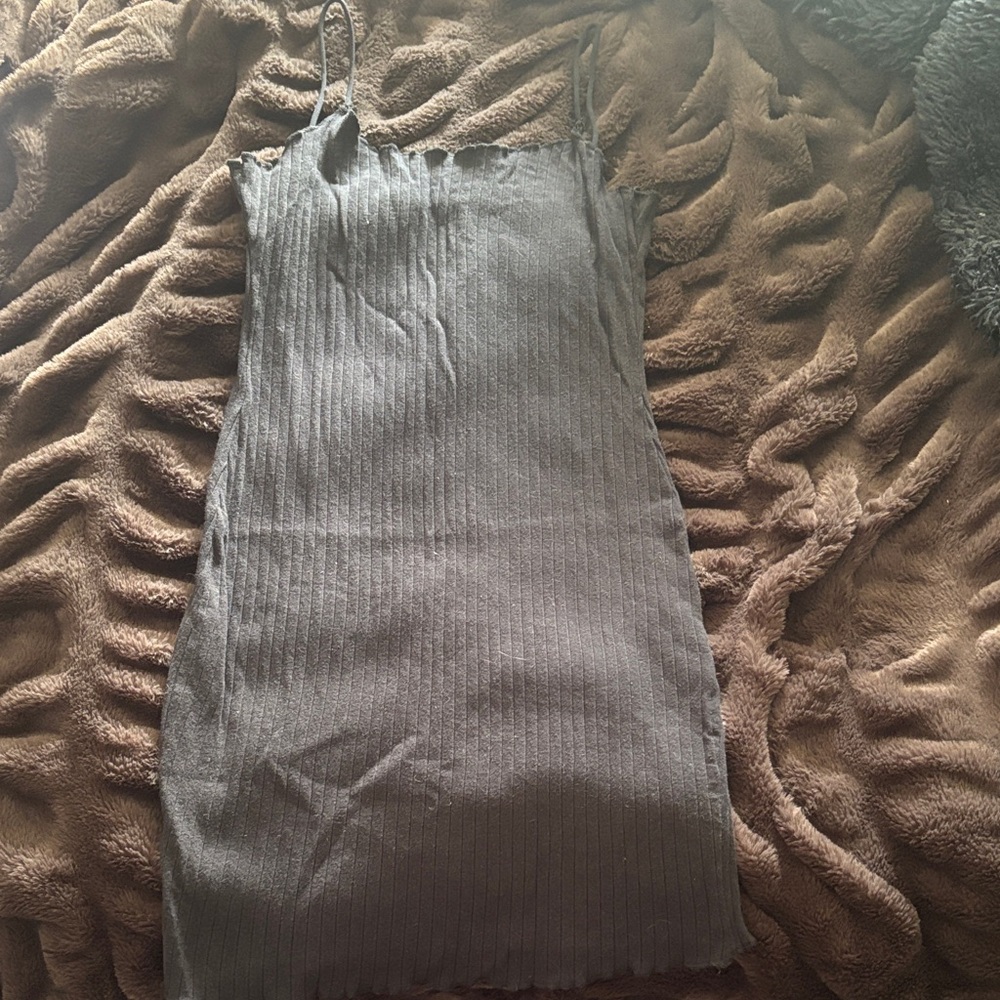 Gray Ribbed Women's Dress